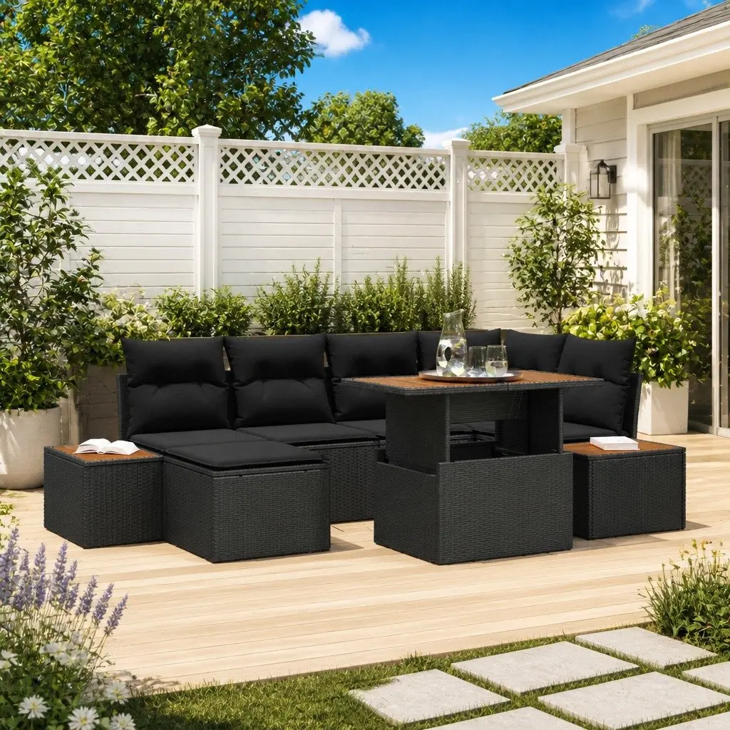7-Piece Modular Garden Sofa Set for Outdoor Spaces