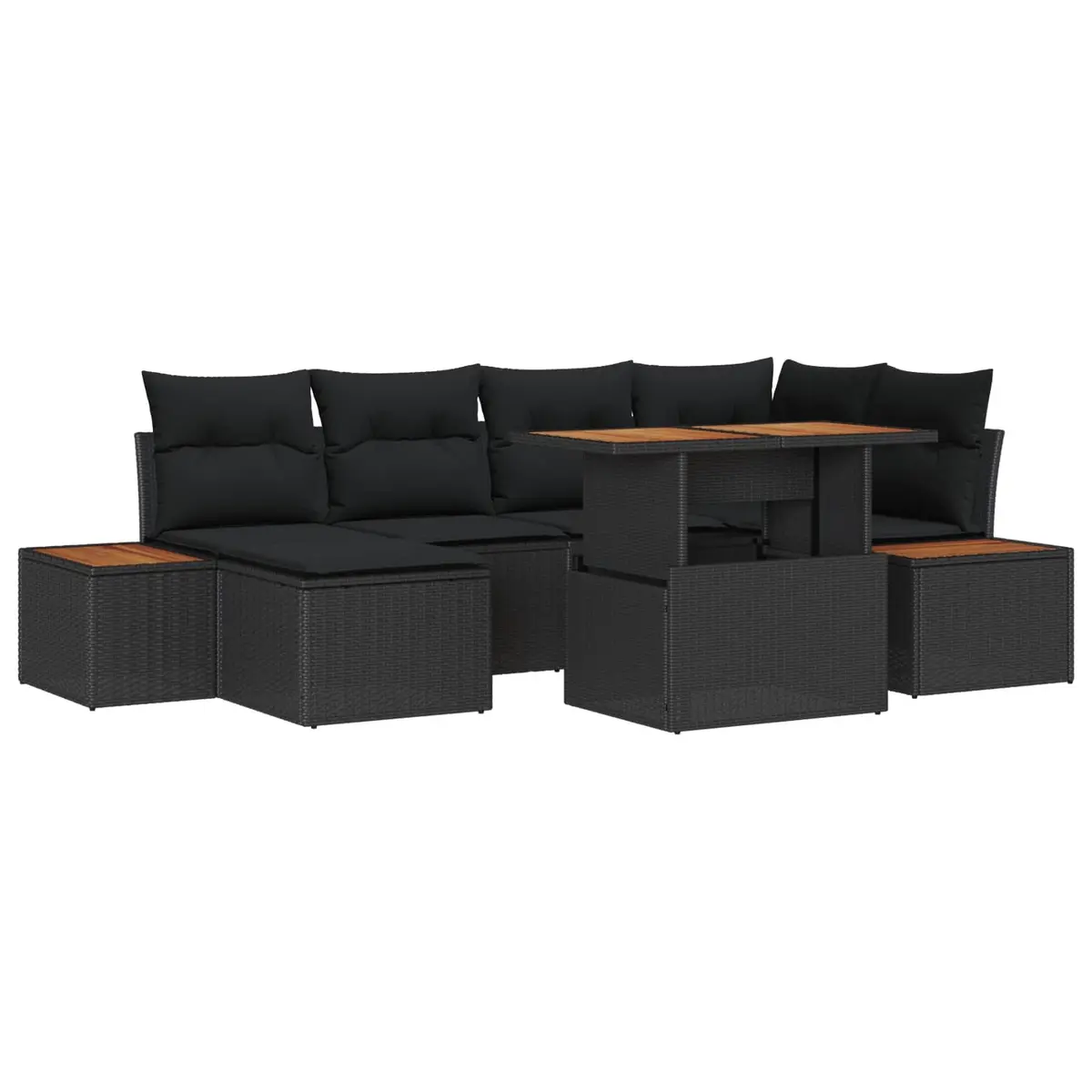 7-Piece Modular Garden Sofa Set for Outdoor Spaces