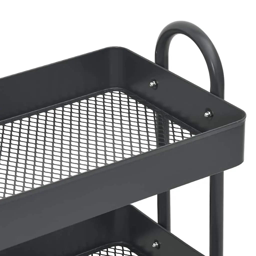 3-Tier Storage Trolley in Anthracite Steel