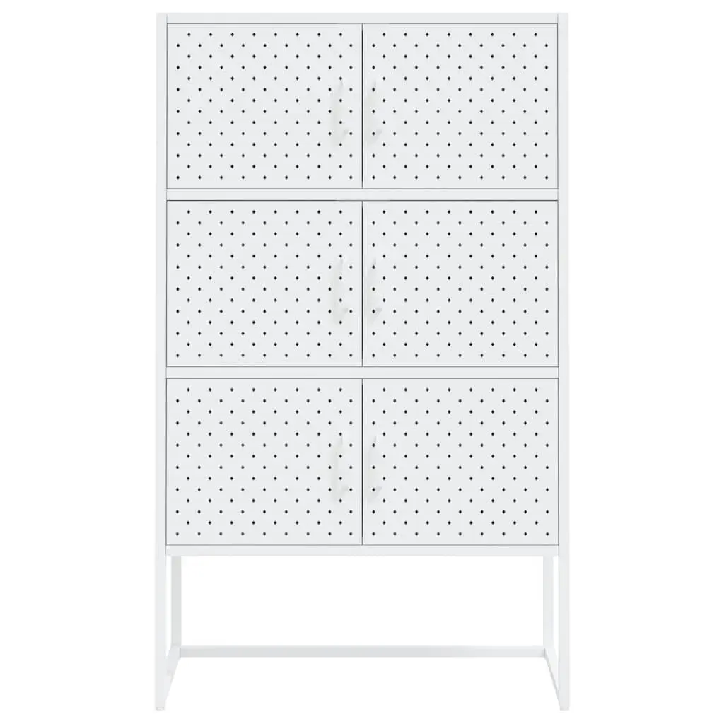 White Highboard Cabinet with Ample Storage