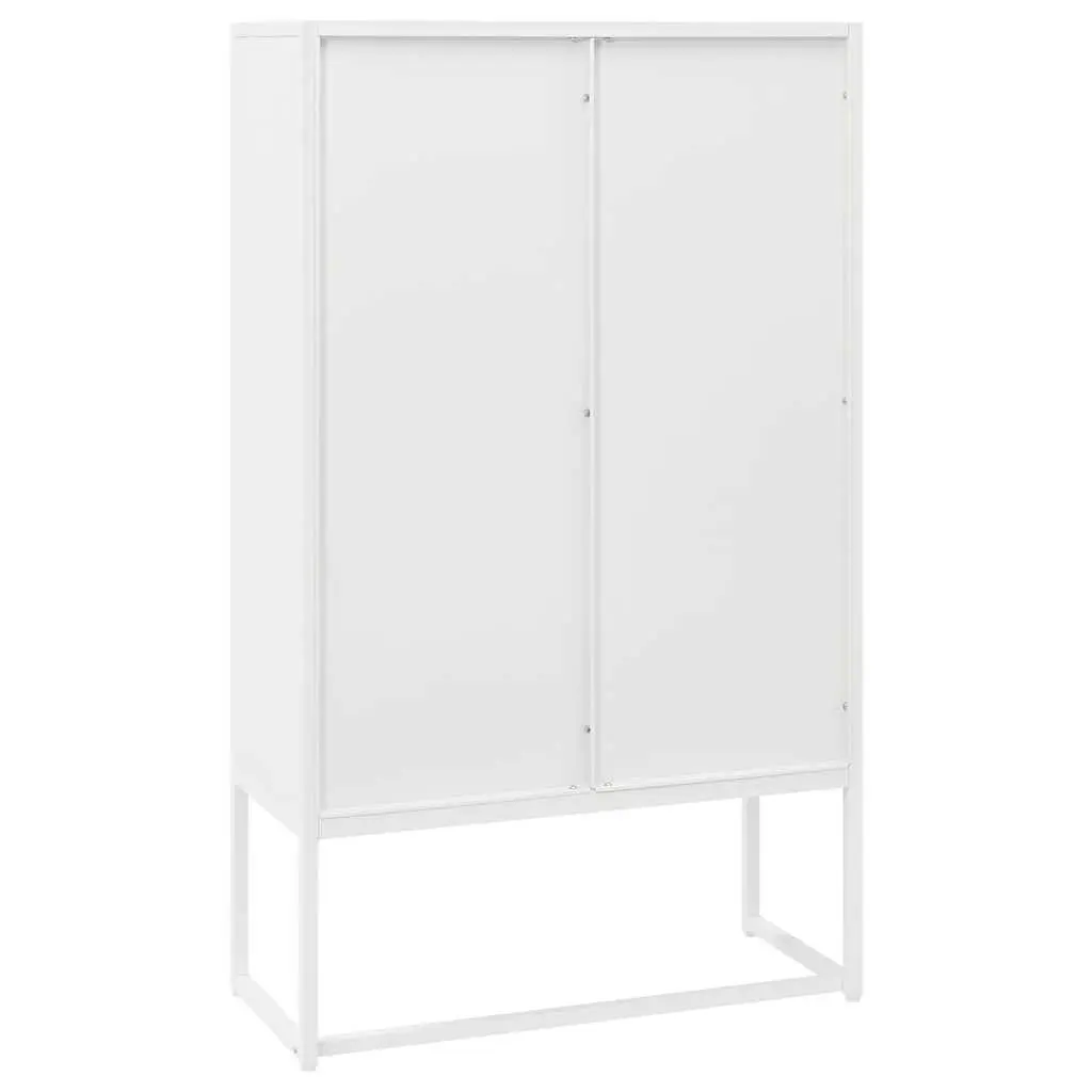 White Highboard Cabinet with Ample Storage