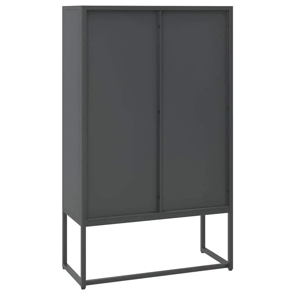 Anthracite Highboard Cabinet with 6 Doors