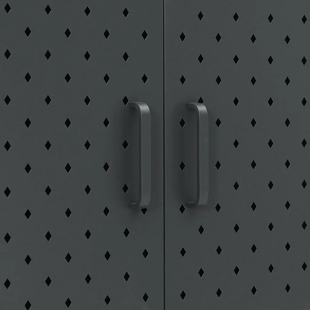 Anthracite Highboard Cabinet with 6 Doors