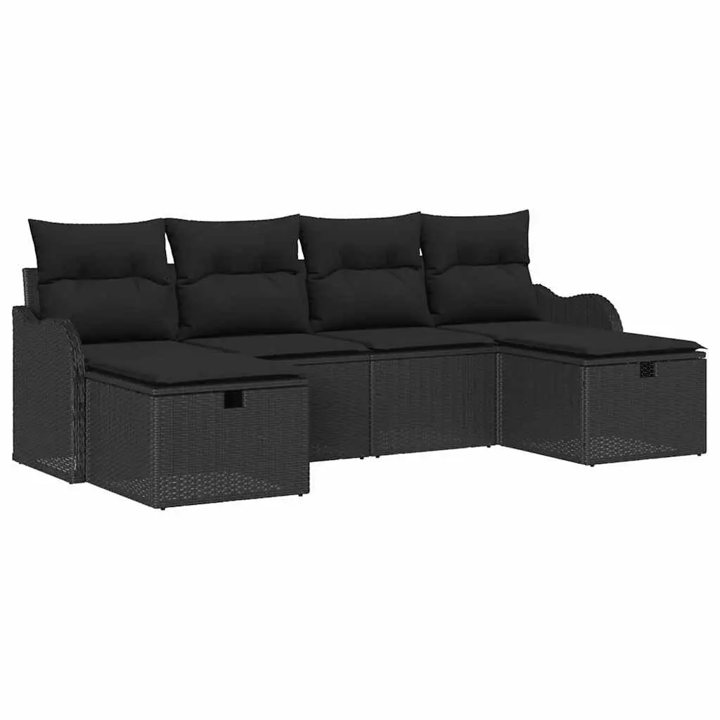6-Piece Modular Outdoor Sofa Set with Storage