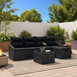 High-Quality 6 Piece Outdoor Modular Sofa Set with Storage