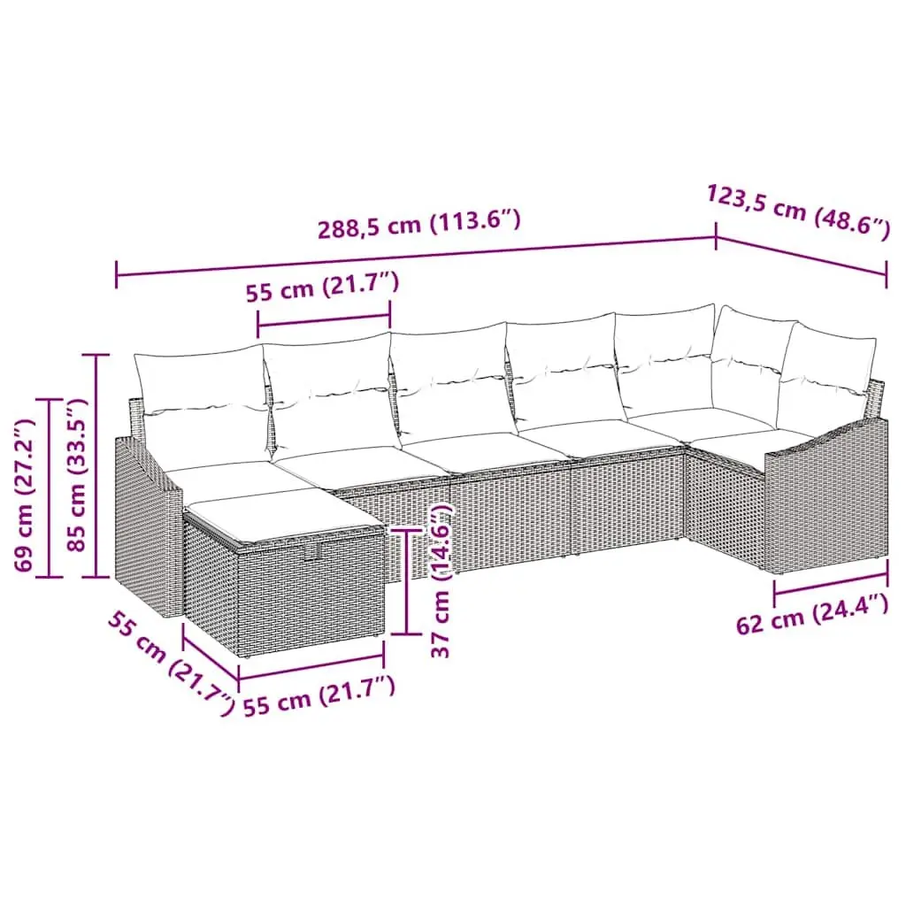 Outdoor Sofa Set with Integrated Storage
