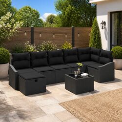 8-Piece Modular Garden Furniture Sofa Set with Storage