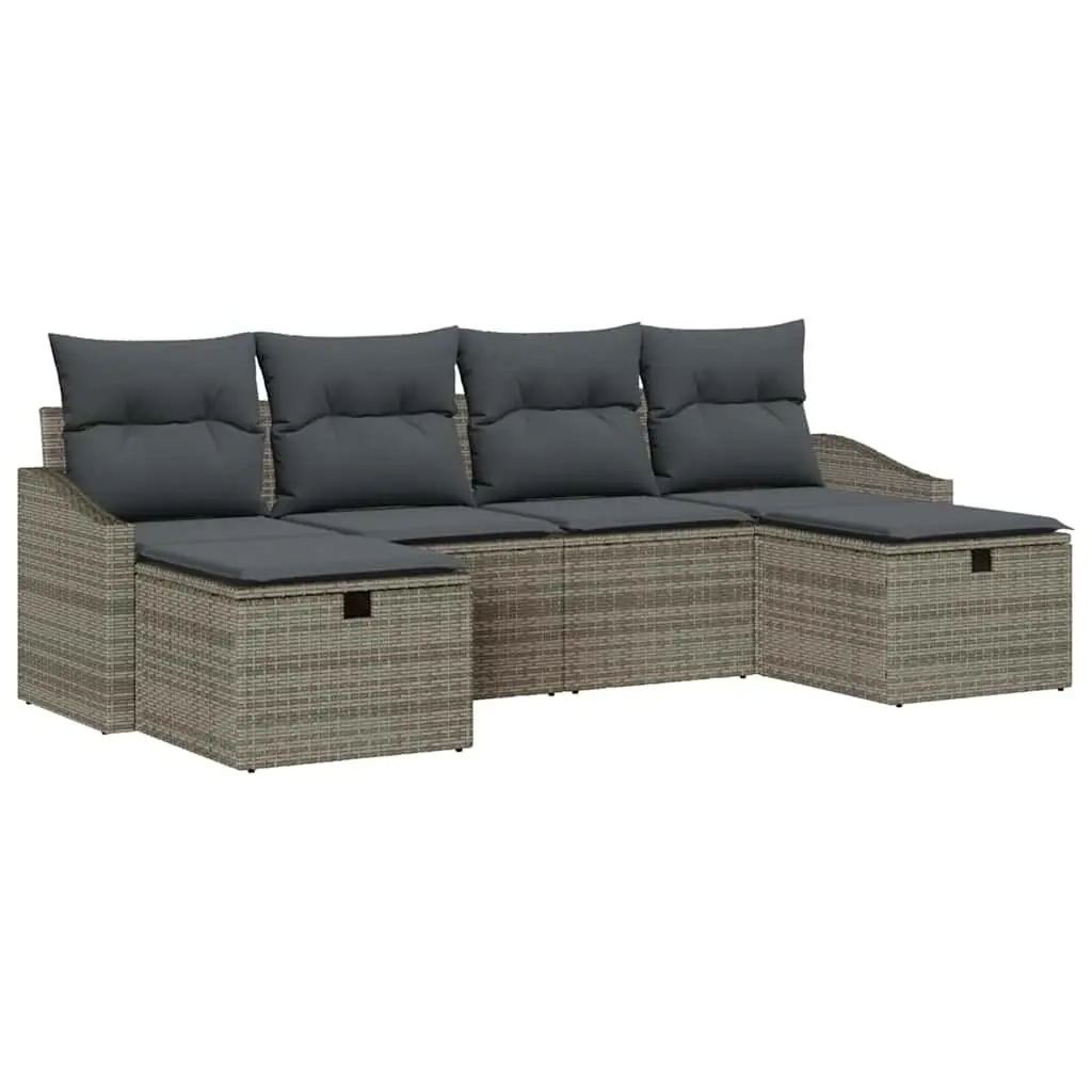 6-Piece Modular Garden Sofa Set for Outdoors