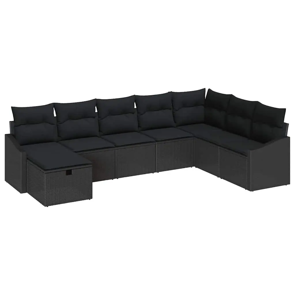 Grey 8-Seater Modular Outdoor Sofa Set with Storage