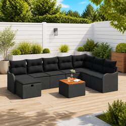 Durable 9 Piece Modular Outdoor Garden Sofa Set