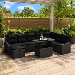 Premium 9-Piece Modular Garden Sofa Set with Storage