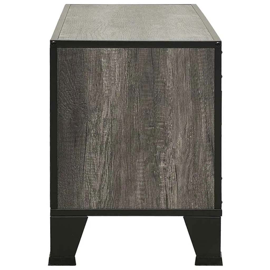 TV Cabinet Metal MDF 105cm Grey
