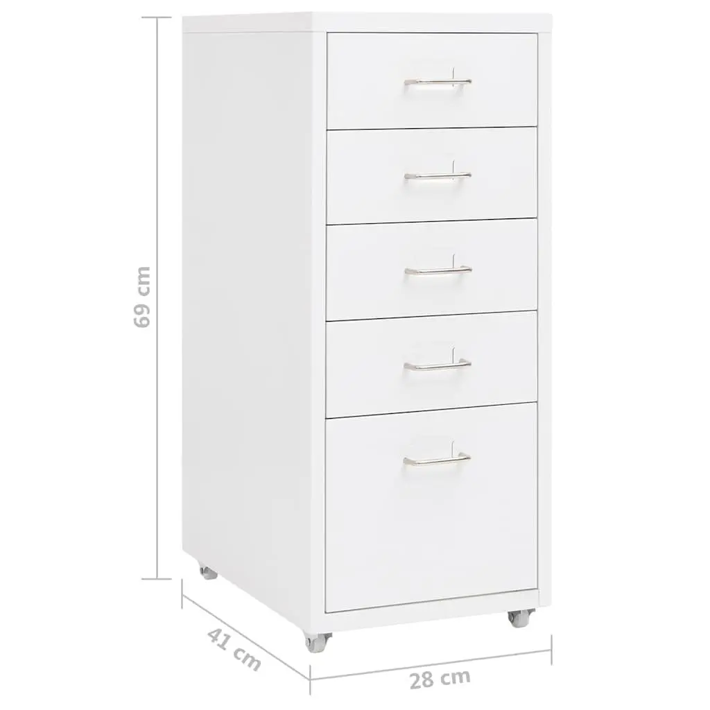 Mobile Filing Cabinet with 5 Drawers