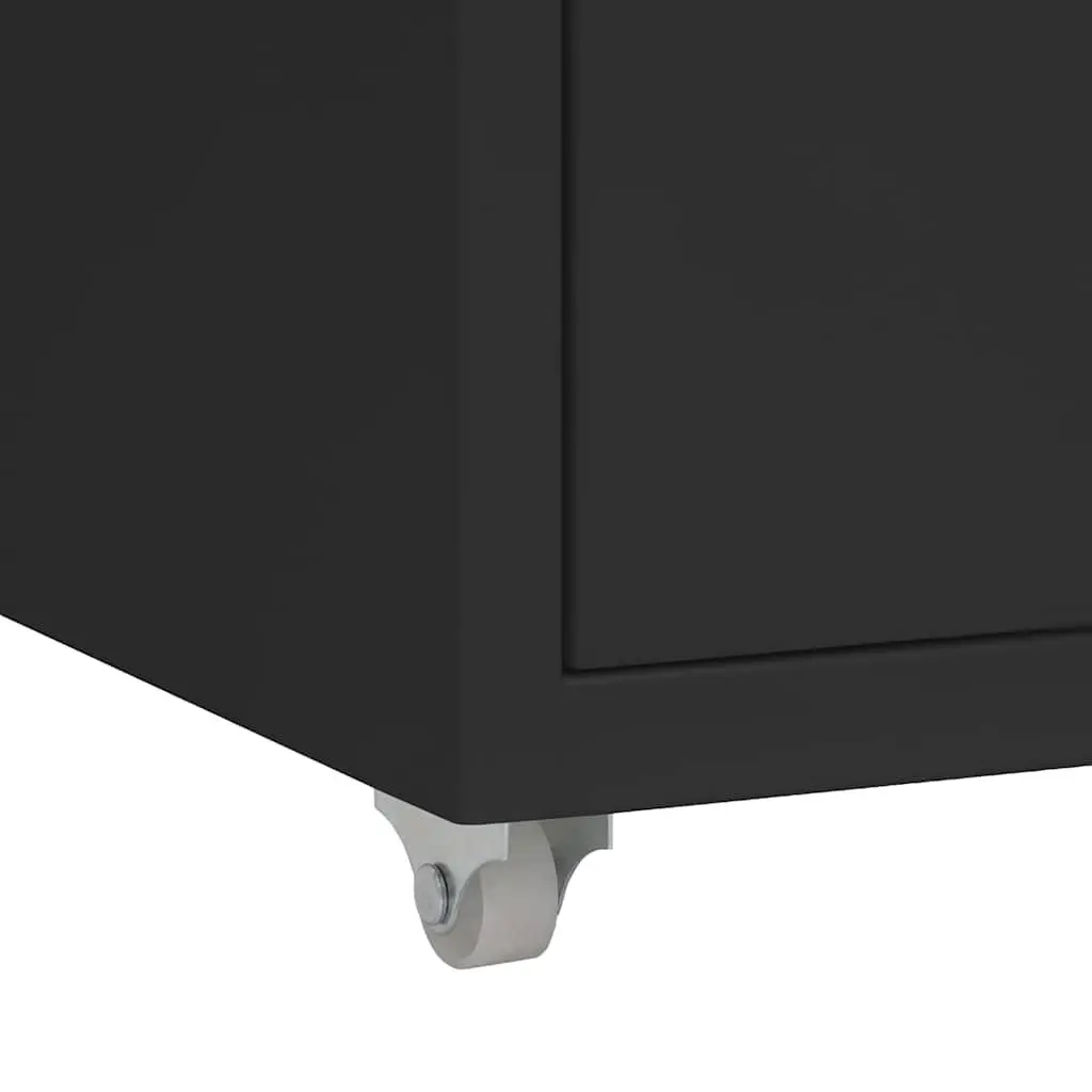 Filing Cabinet Metal 5 Drawer Black 28 x 41 x 69 cm