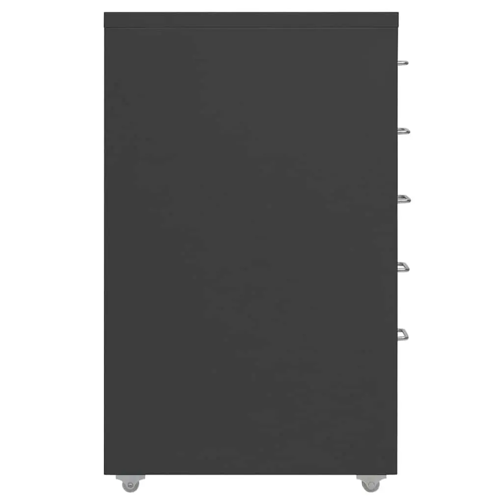 Metal Office Storage Cabinet with 5 Drawers and Wheels