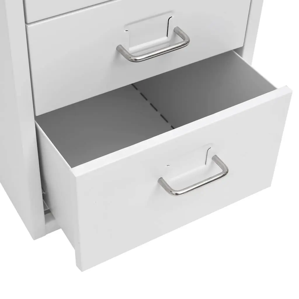 Mobile File Cabinet Metal 28W x 41D x 69H cm Grey 6 Drawers