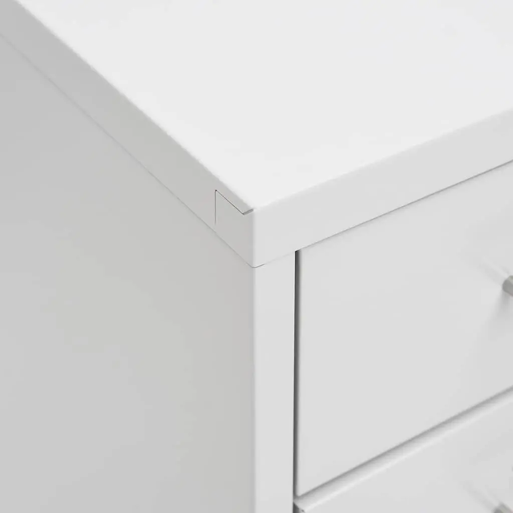 8 Drawer Metal Mobile Filing Cabinet in Grey