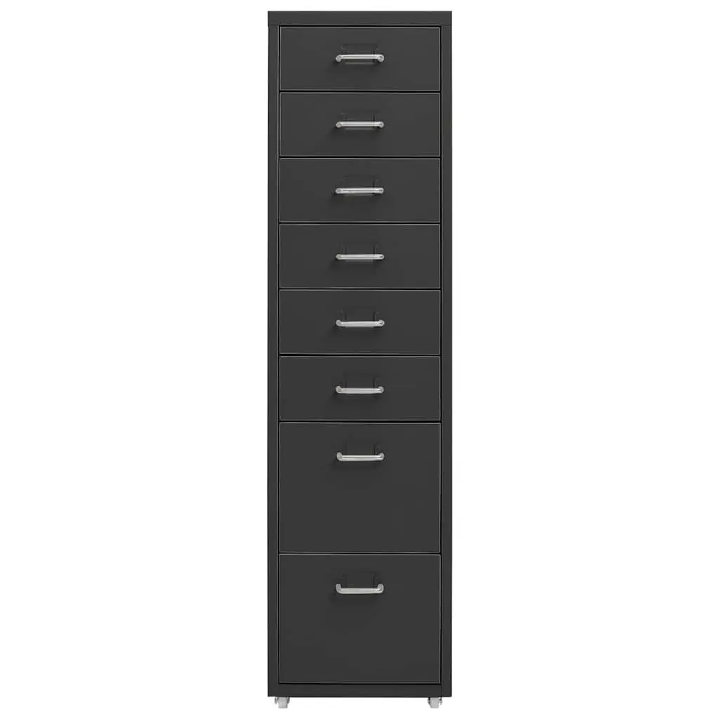 8-Drawer Metal Mobile Filing Cabinet with Wheels