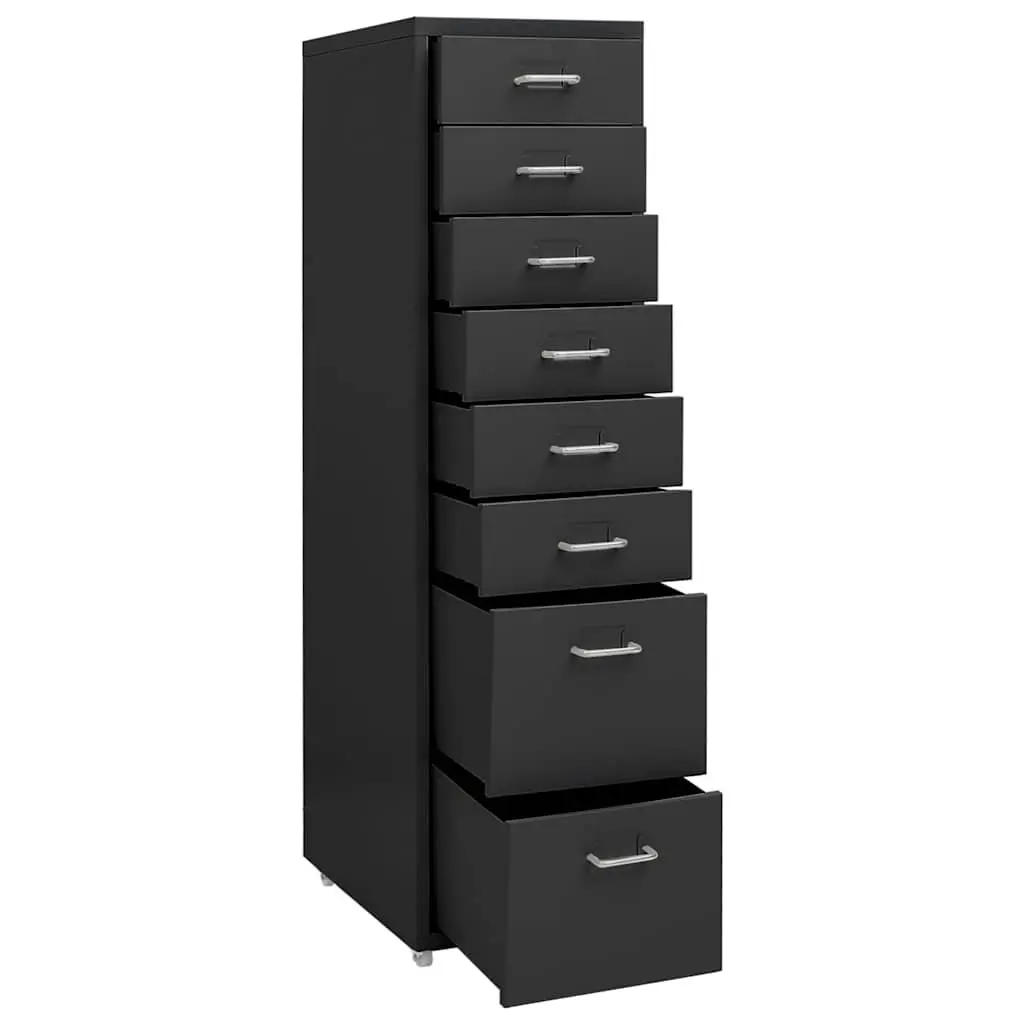 8-Drawer Metal Mobile Filing Cabinet with Wheels