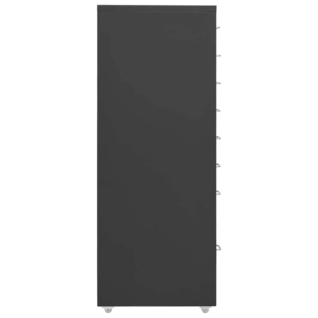 8-Drawer Metal Mobile Filing Cabinet with Wheels