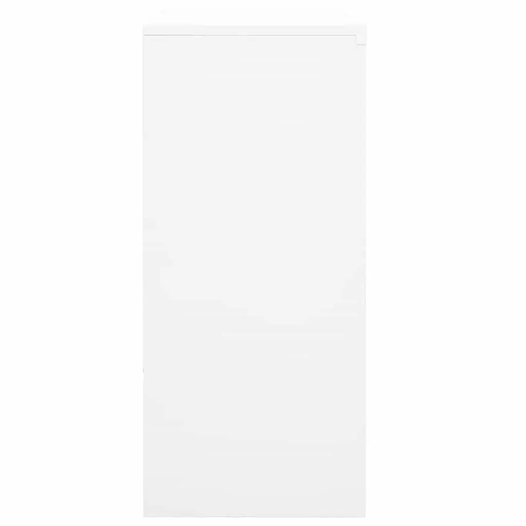 Storage Cabinet Steel 90x40x90cm White Sliding Door Lockable Shelves