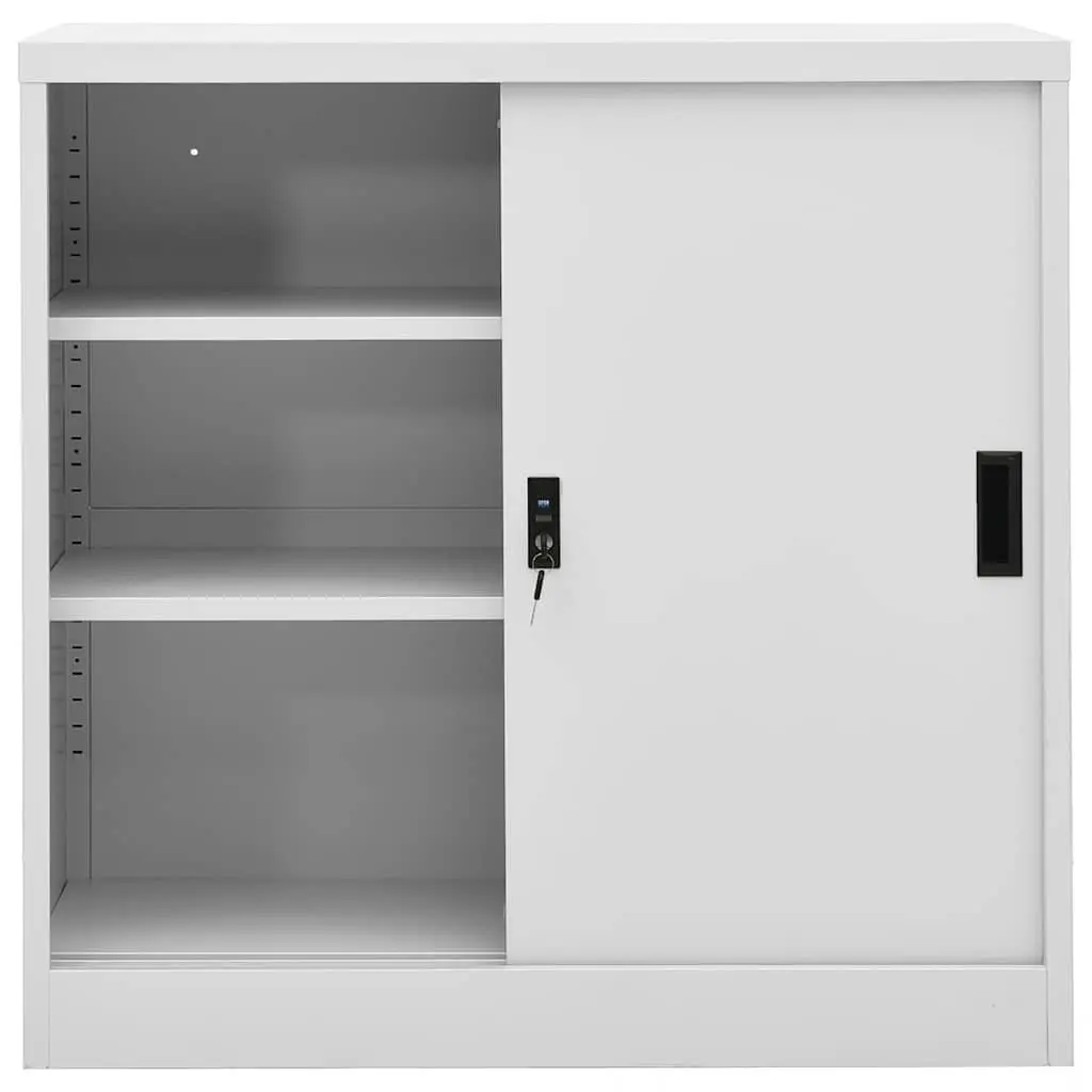 Storage Cabinet Steel 90L x 40W x 90H cm Light Grey