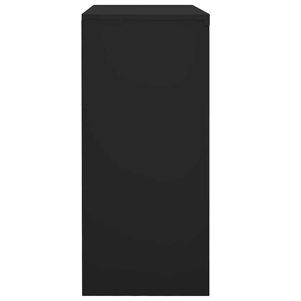 Anthracite Office Storage Cabinet with Sliding Door