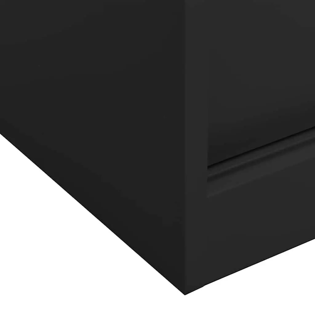 Anthracite Office Storage Cabinet with Sliding Door