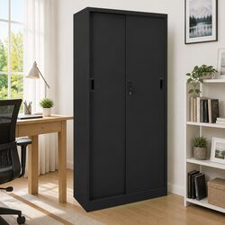 Sturdy Office Storage Cabinet with Sliding Door