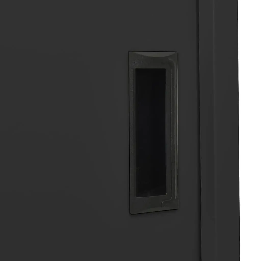 Office Storage Cabinet Steel 90W x 40D x 180H cm Anthracite