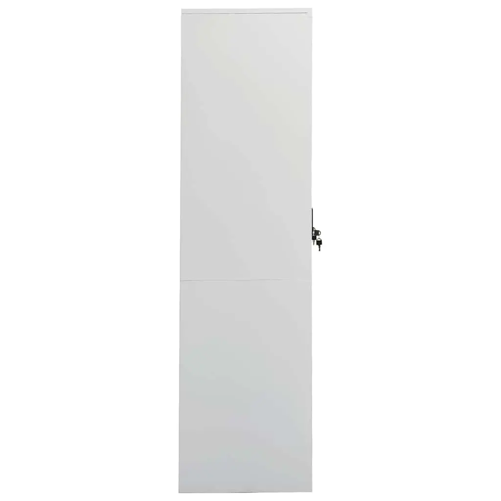 Steel Wardrobe Cabinet Grey 80 x 50 x 180 cm Storage Cupboard Clothing Organizer