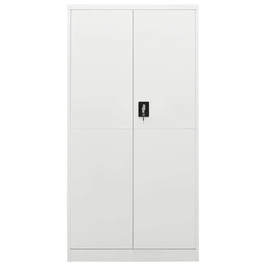 4 Shelf Steel Locker Cabinet in White
