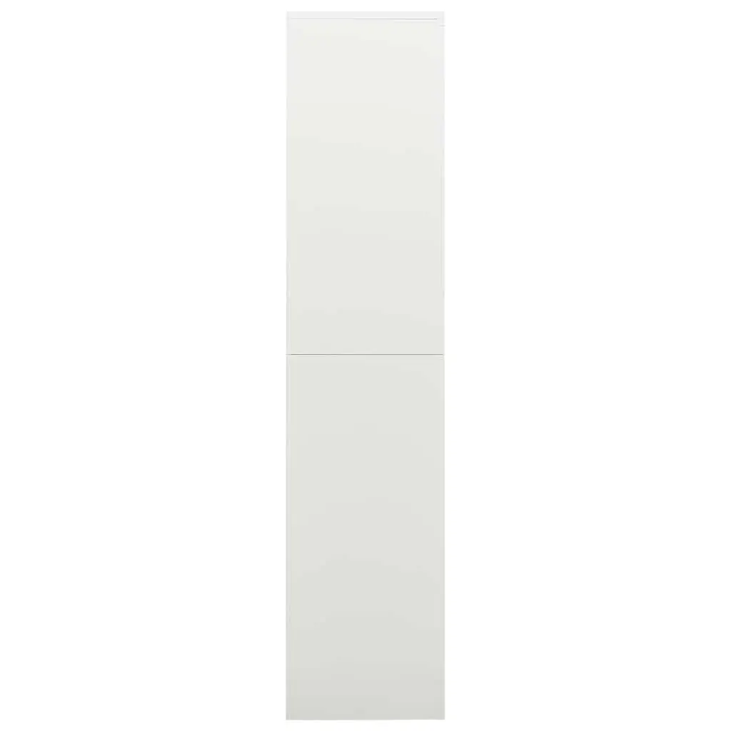 4 Shelf Steel Locker Cabinet in White