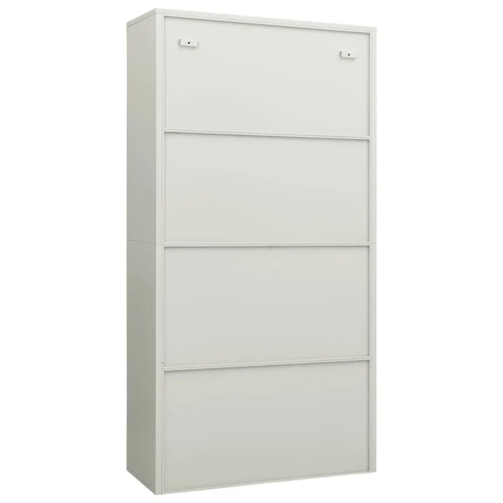Industrial Style Steel Cabinet Grey Storage Organizer 4 Shelves Home Furniture