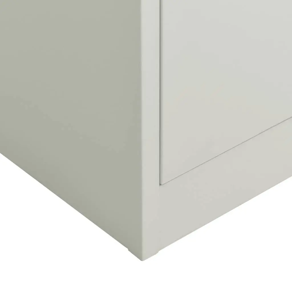 Industrial Style Steel Cabinet Grey Storage Organizer 4 Shelves Home Furniture
