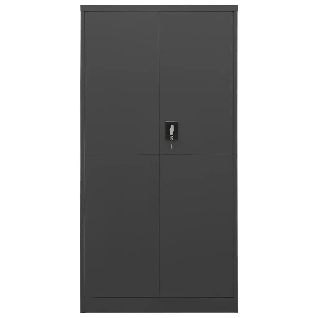 4-Shelf Anthracite Steel Locker Cabinet for Storage