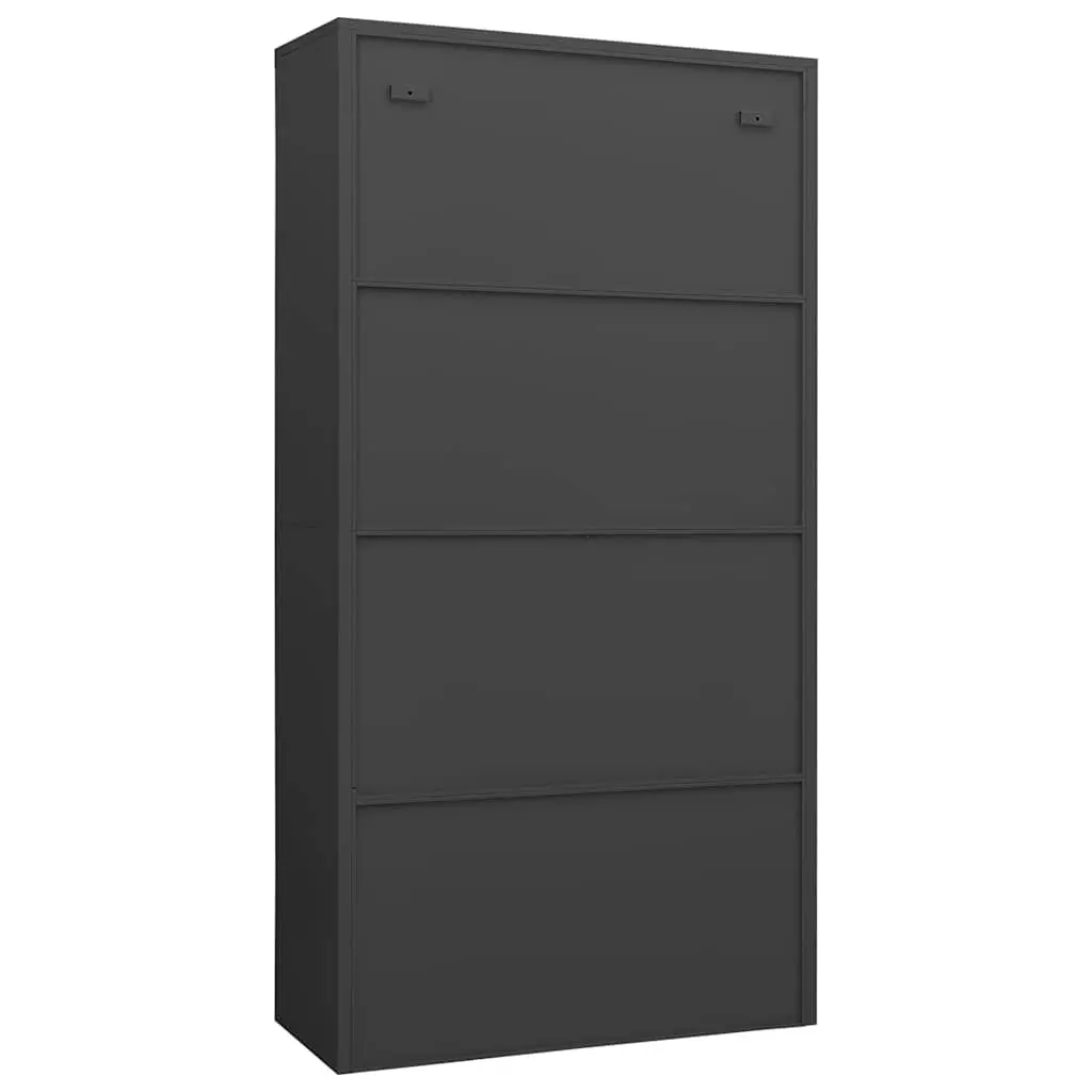 4-Shelf Anthracite Steel Locker Cabinet for Storage