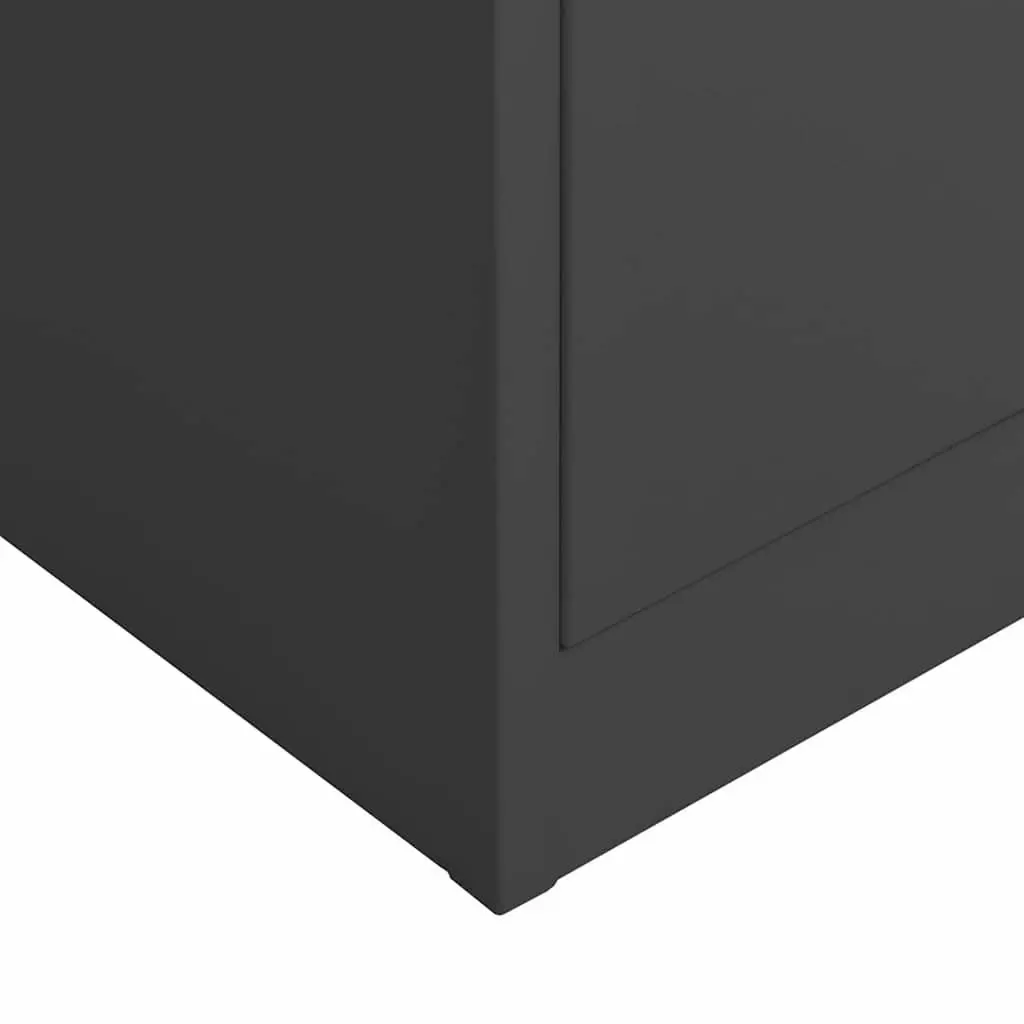 4-Shelf Anthracite Steel Locker Cabinet for Storage