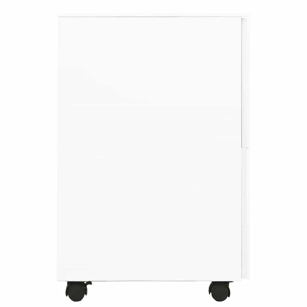 Mobile File Cabinet Steel 39W x 45D x 67H cm White