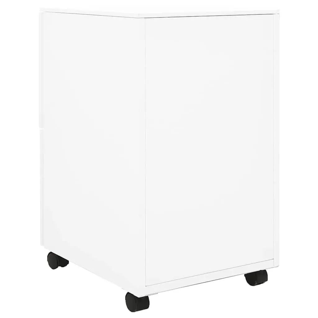 Mobile File Cabinet Steel 39W x 45D x 67H cm White