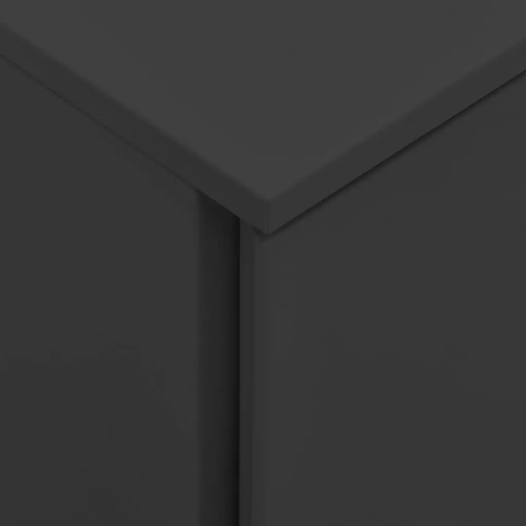 2 Drawer Mobile Filing Cabinet in Anthracite Steel