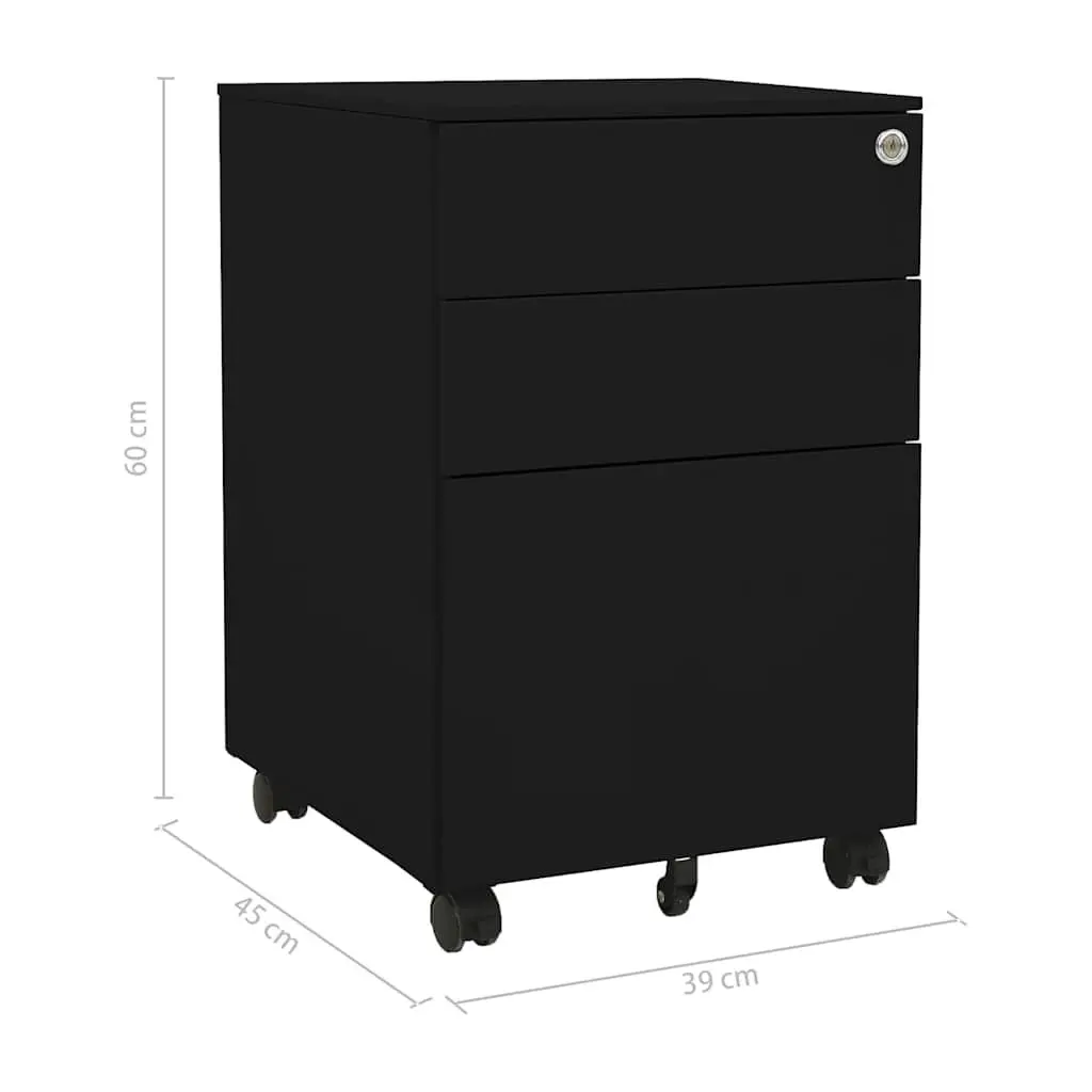 3 Drawer Mobile File Cabinet for Office Storage
