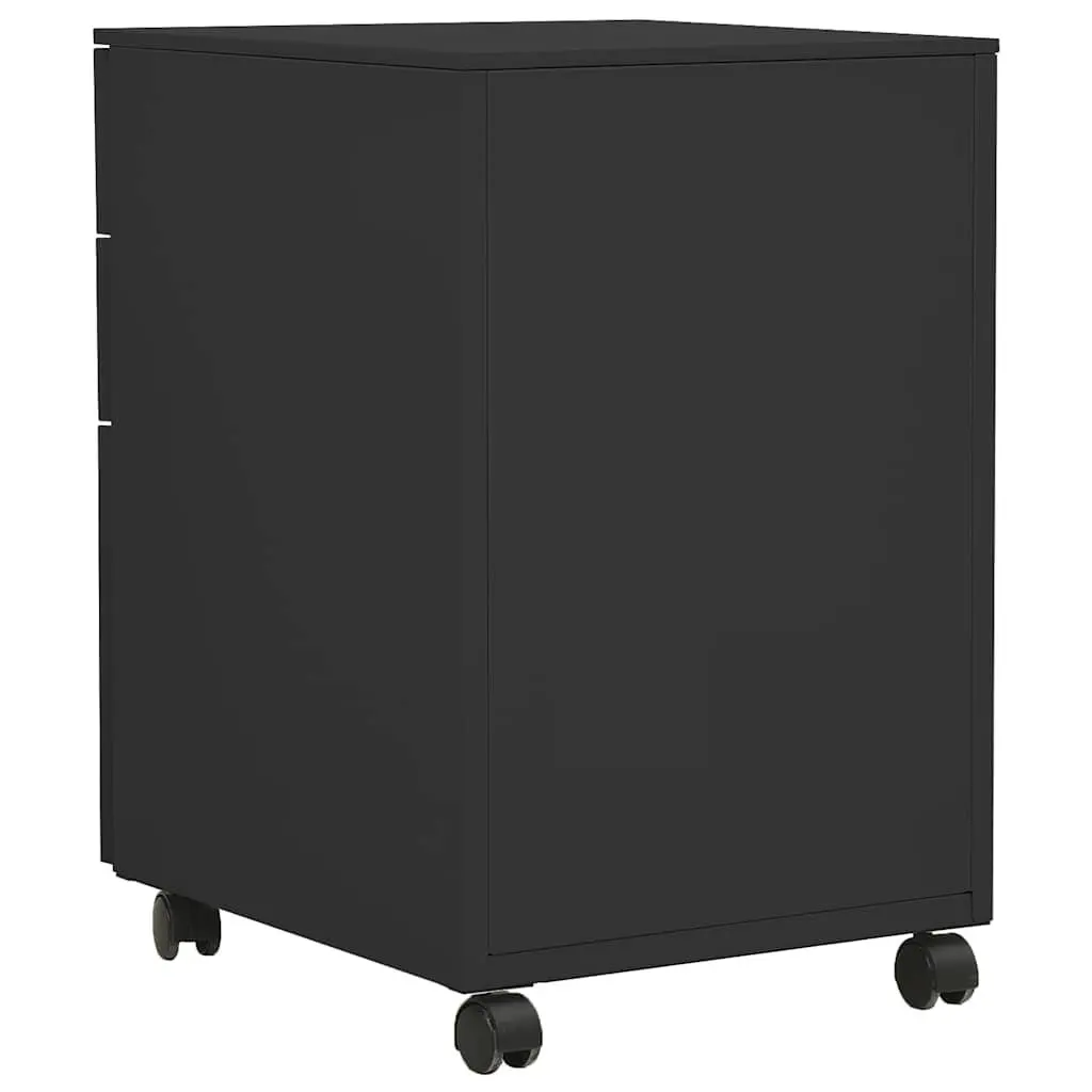 3 Drawer Mobile Filing Cabinet with Locks in Anthracite