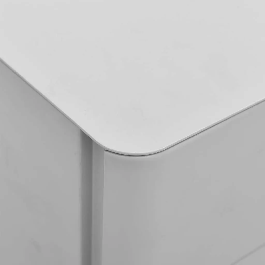 Mobile File Cabinet Steel 3 Drawer Grey 30x45x59cm