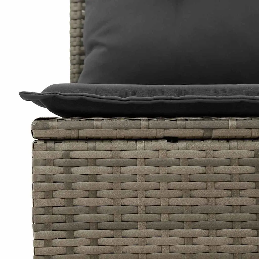 Modular Rattan Sofa Set with Cushions and Storage