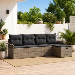 5-Piece Modular Garden Sofa Set for Relaxation