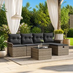 Stylish 6-Piece Modular Garden Sofa Set for Outdoors