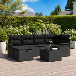 7-Piece Modular Garden Sofa Set with Storage