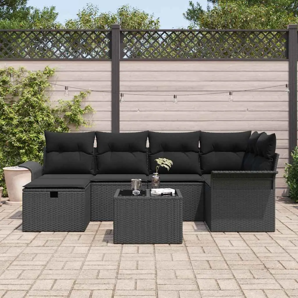 7-Piece Modular Garden Sofa Set with Storage