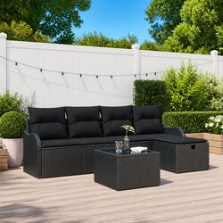 Stylish Modular Garden Sofa Set 6 Pieces for Outdoors